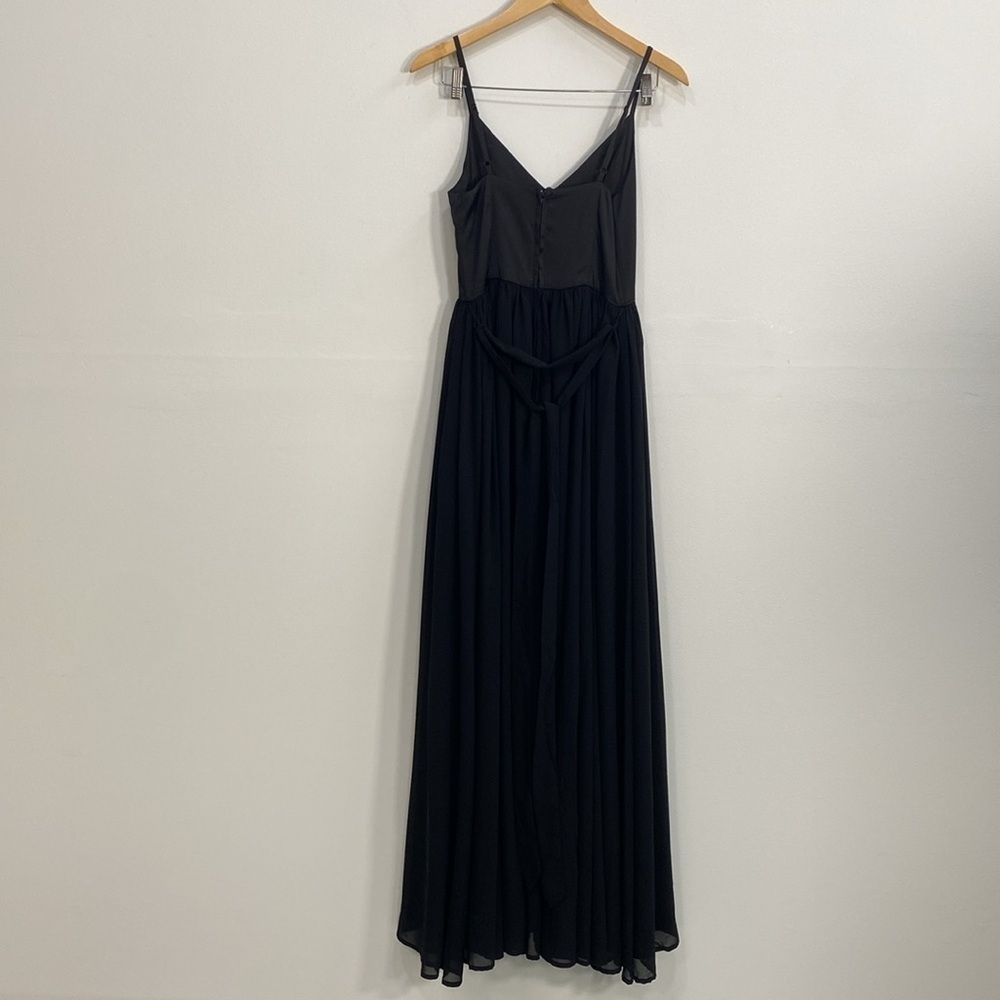 Modcloth Evening Gown Maxi Spaghetti Strap  Bridesmaids Black Tie Women's - Picture 8 of 14